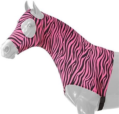 Tough-1 Horse Lycra Form Fitting Hood Mane Stay. Zipper From Chin to Chest   231